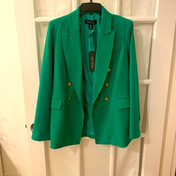 Rachel Zoe Green Notch Neck Blazer Size Small - Picture 2 of 3